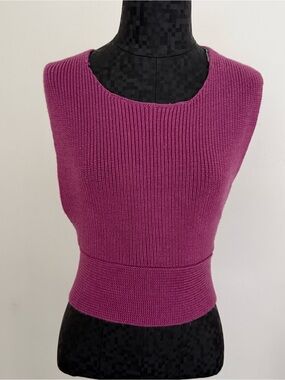 Free People Apricot Knit Backless Cropped Tied